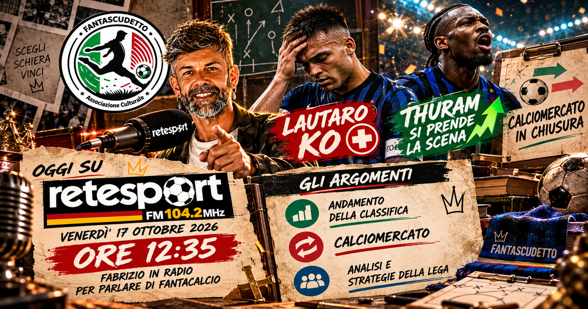 Mercato in chiusura: Lautaro ko, Thuram si prende la scena (e Fabrizio in radio su Rete Sport!)